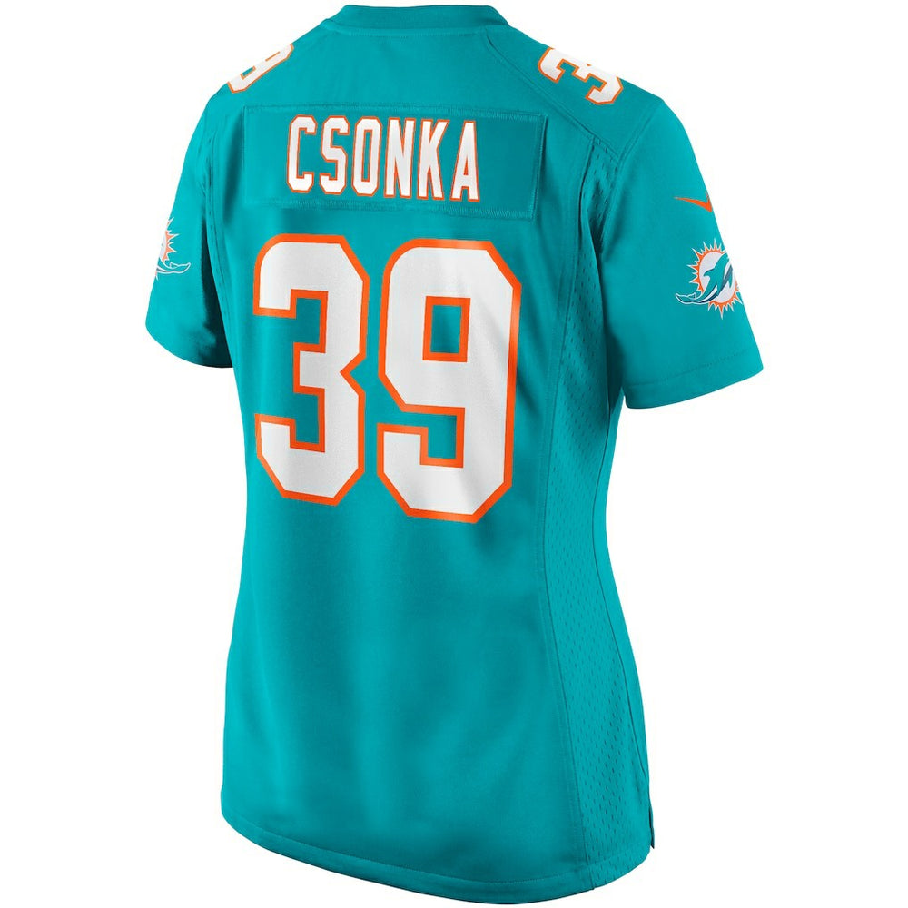 Larry Csonka Miami Dolphins Women's Game Retired Player Jersey - Aqua Jerseys