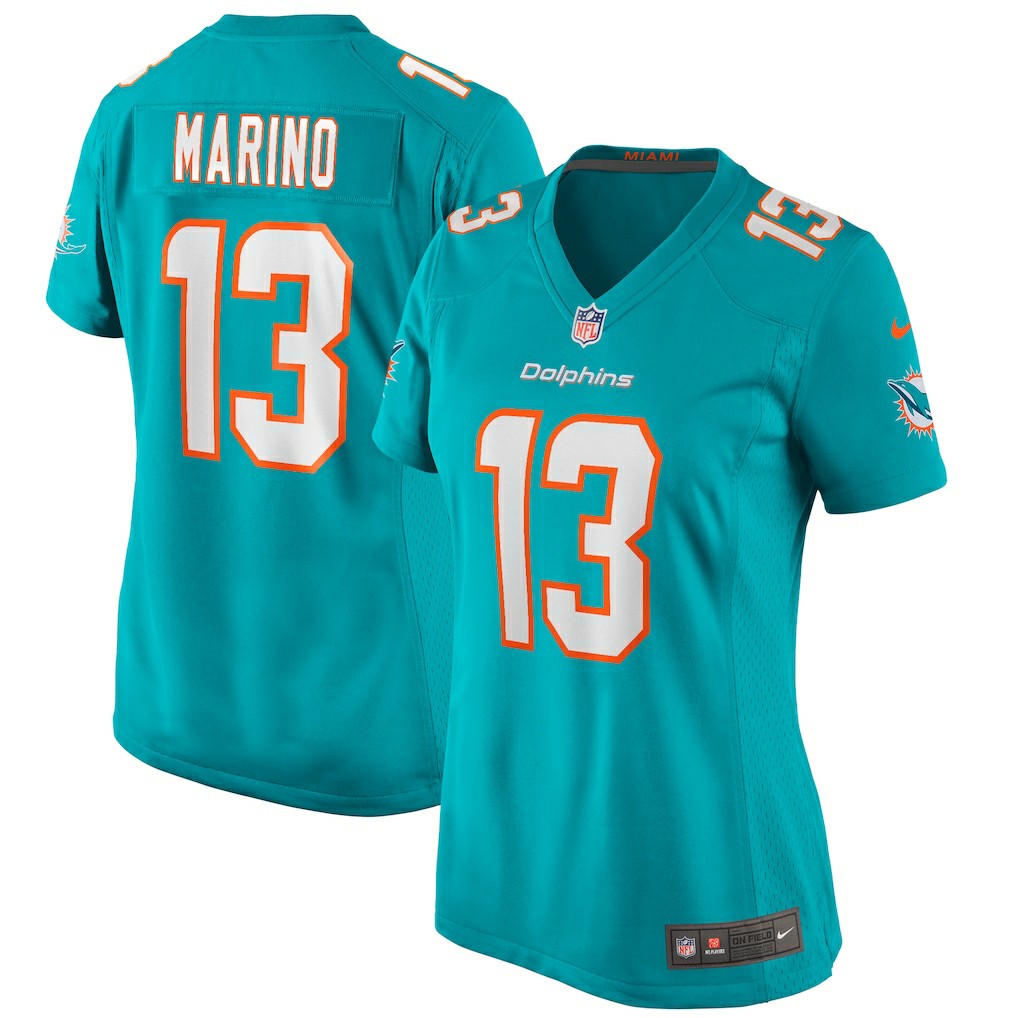 Dan Marino Miami Dolphins Women's Game Retired Player Jersey - Aqua Jerseys