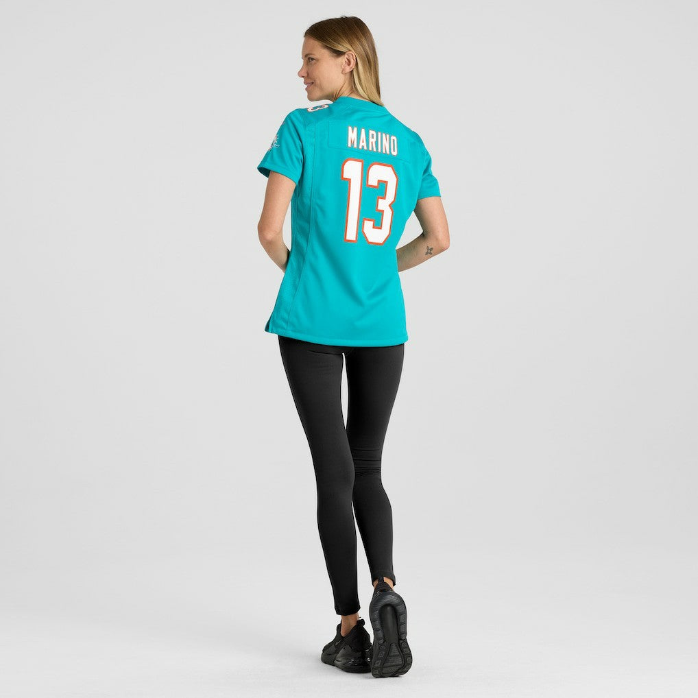 Dan Marino Miami Dolphins Women's Game Retired Player Jersey - Aqua Jerseys