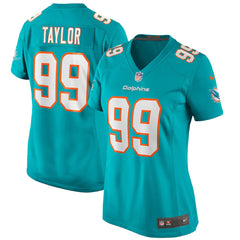 Jason Taylor Miami Dolphins Women's Game Retired Player Jersey - Aqua Jerseys