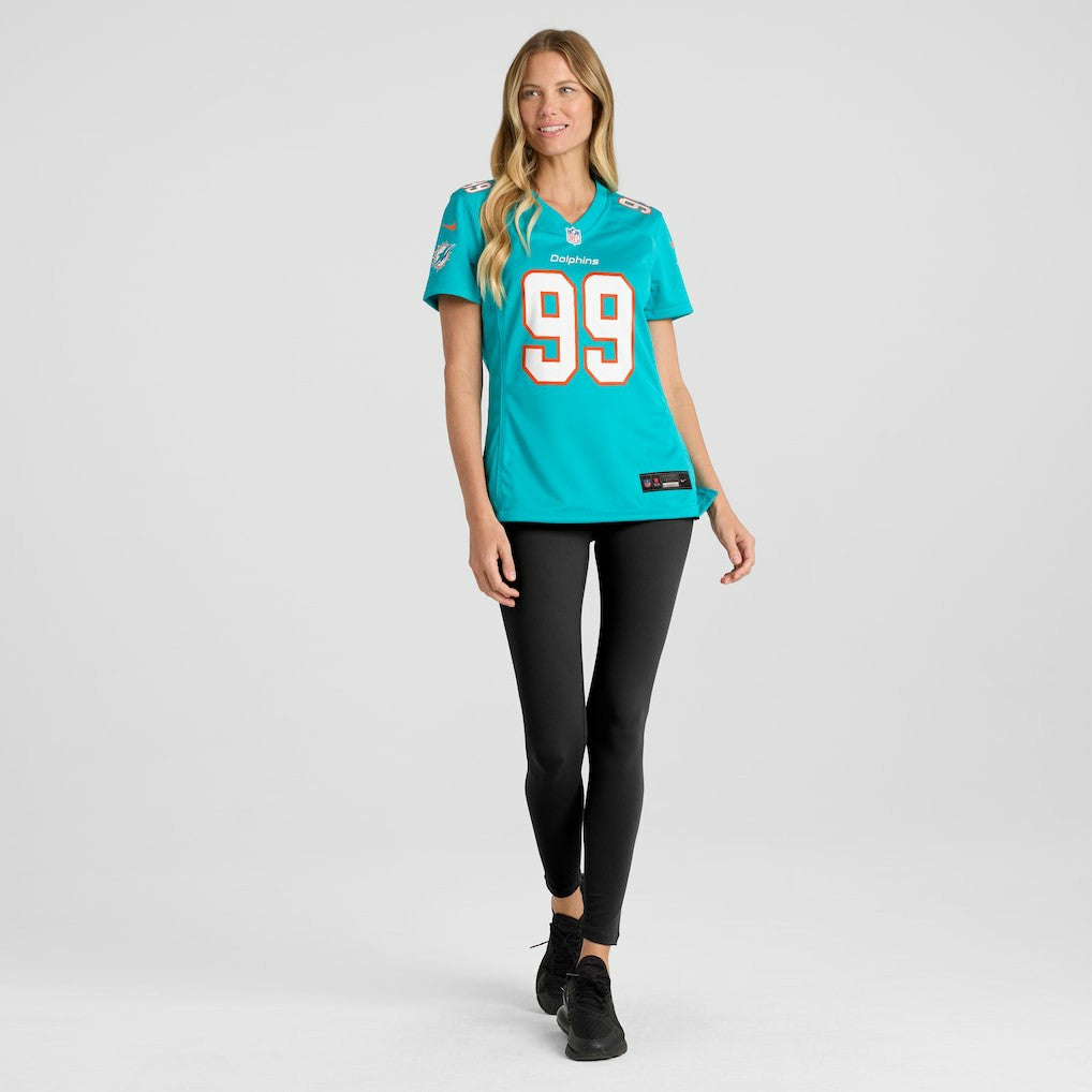 Jason Taylor Miami Dolphins Women's Game Retired Player Jersey - Aqua Jerseys