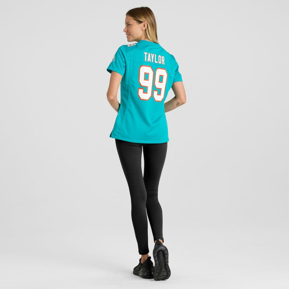 Jason Taylor Miami Dolphins Women's Game Retired Player Jersey - Aqua Jerseys