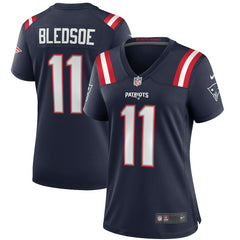 Drew Bledsoe New England Patriots Women's Game Retired Player Jersey - Navy Jerseys