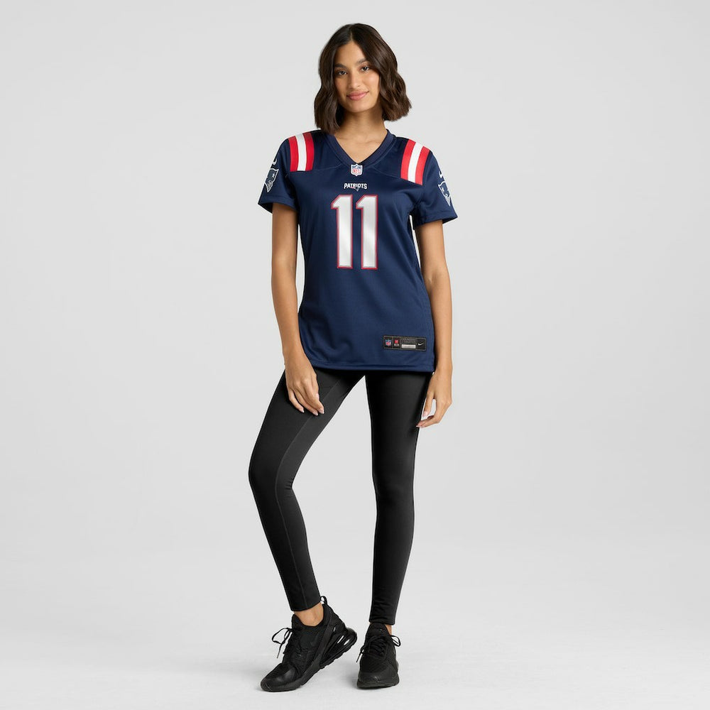 Drew Bledsoe New England Patriots Women's Game Retired Player Jersey - Navy Jerseys
