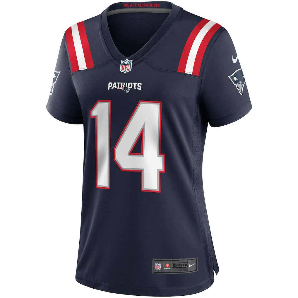 Steve Grogan New England Patriots Women's Game Retired Player Jersey - Navy Jerseys