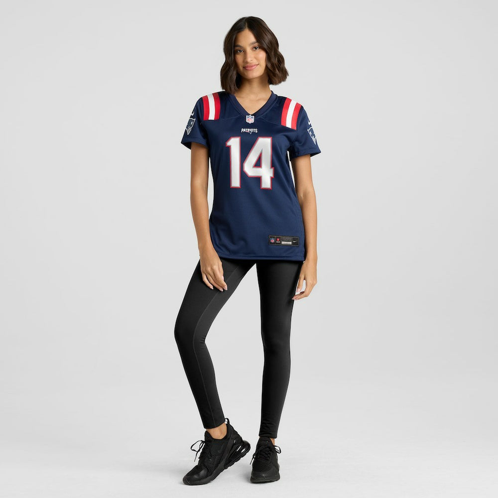 Steve Grogan New England Patriots Women's Game Retired Player Jersey - Navy Jerseys
