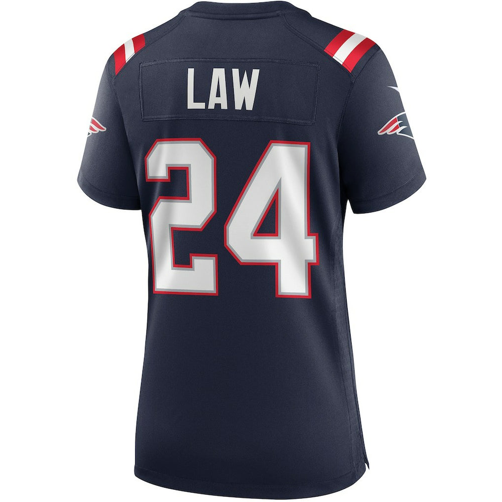 Ty Law New England Patriots Women's Game Retired Player Jersey - Navy Jerseys
