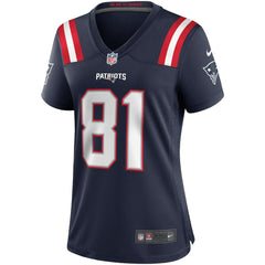 Randy Moss New England Patriots Women's Game Retired Player Jersey - Navy Jerseys