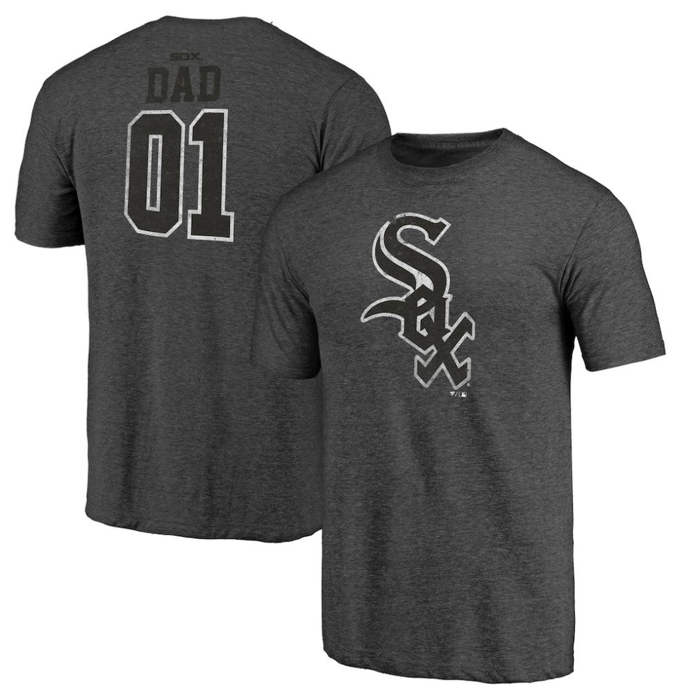 Chicago White Sox Father's Day Greatest Dad Tri-Blend T-Shirt - Black T-shirts