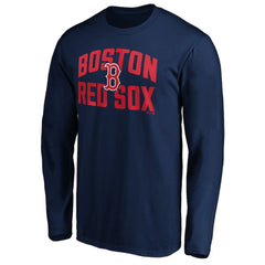 Boston Red Sox Father's Day #1 Dad Long Sleeve T-Shirt - Navy T-shirts