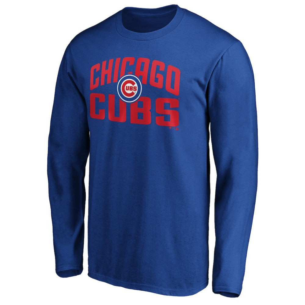 Chicago Cubs Father's Day #1 Dad Long Sleeve T-Shirt - Royal T-shirts