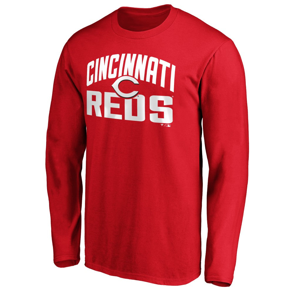 Cincinnati Reds Father's Day #1 Dad Long Sleeve T-Shirt - Red T-shirts