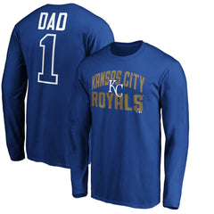 Kansas City Royals Father's Day #1 Dad Long Sleeve T-Shirt - Royal T-shirts