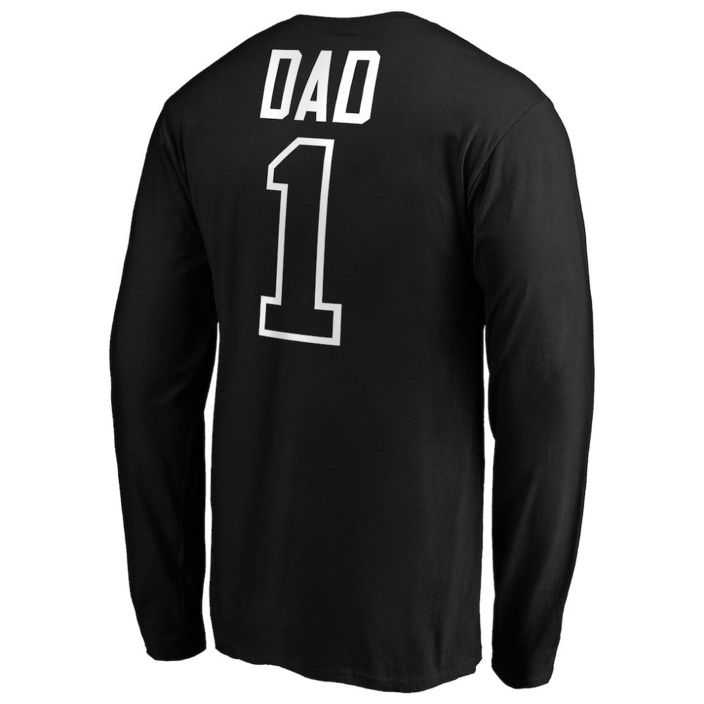 Miami Marlins Father's Day #1 Dad Long Sleeve T-Shirt - Black T-shirts