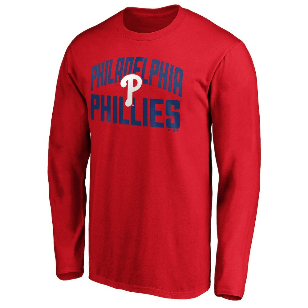 Philadelphia Phillies Father's Day #1 Dad Long Sleeve T-Shirt - Red T-shirts
