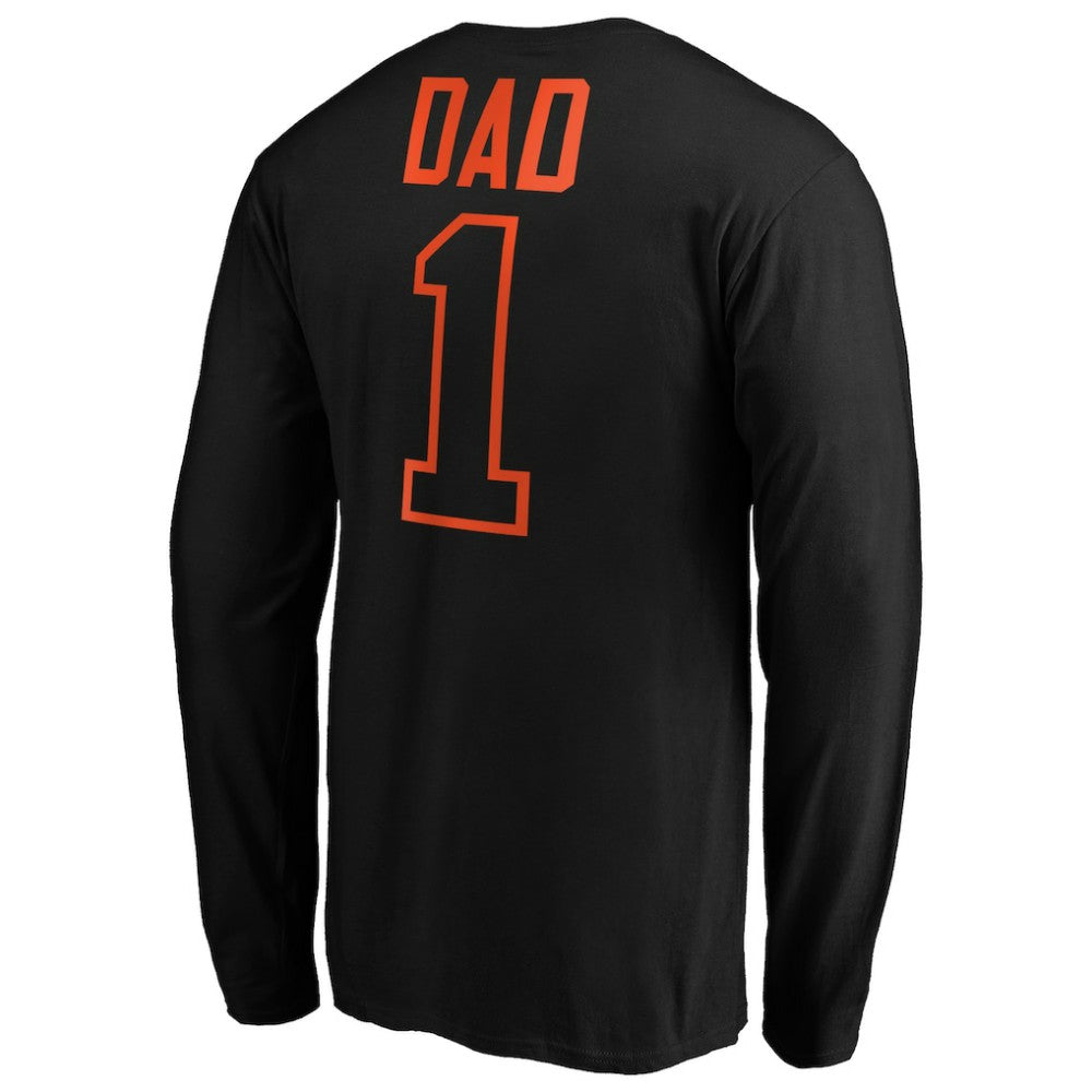 San Francisco Giants Father's Day #1 Dad Long Sleeve T-Shirt - Black T-shirts