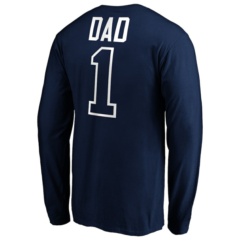 Tampa Bay Rays Father's Day #1 Dad Long Sleeve T-Shirt - Navy T-shirts