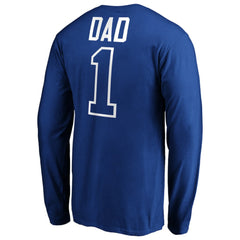 Texas Rangers Father's Day #1 Dad Long Sleeve T-Shirt - Royal T-shirts