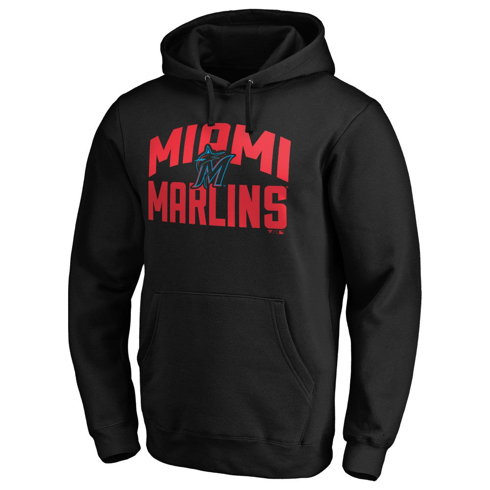 Miami Marlins Father's Day #1 Dad Pullover Hoodie - Black Hoodies