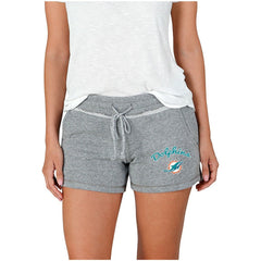 Miami Dolphins Concepts Sport Women's Mainstream Terry Shorts - Gray Shorts