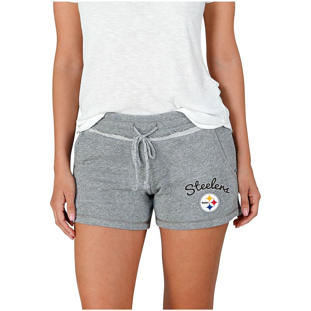 Pittsburgh Steelers Concepts Sport Women's Mainstream Terry Shorts - Gray Shorts