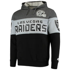 Las Vegas Raiders Starter Extreme Fireballer Pullover Hoodie - Heathered Gray/Silver Hoodies