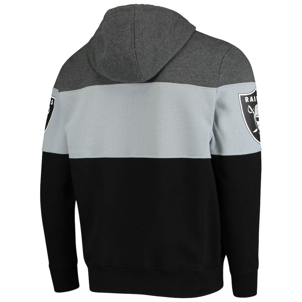 Las Vegas Raiders Starter Extreme Fireballer Pullover Hoodie - Heathered Gray/Silver Hoodies