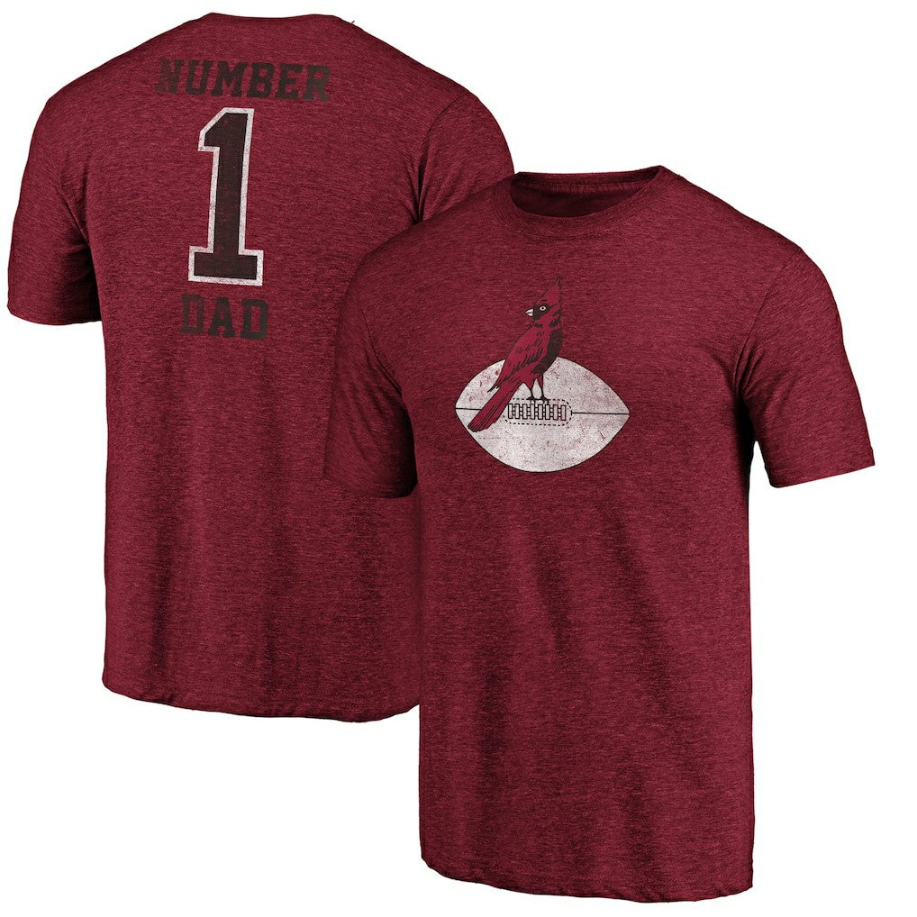 Arizona Cardinals #1 Dad Team Logo T-Shirt - Cardinal T-shirts