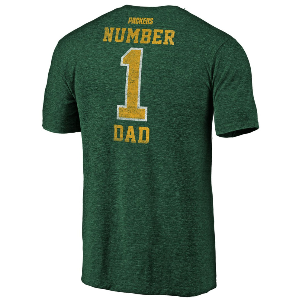 Green Bay Packers #1 Dad Team Logo T-Shirt - Green T-shirts