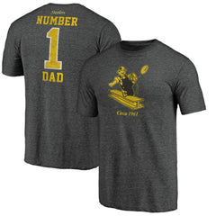 Pittsburgh Steelers #1 Dad Team Logo T-Shirt - Charcoal T-shirts