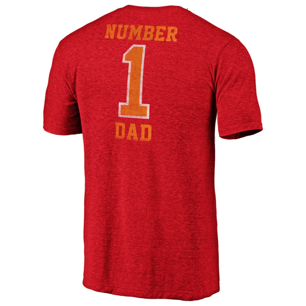 Tampa Bay Buccaneers #1 Dad Team Logo T-Shirt - Red T-shirts