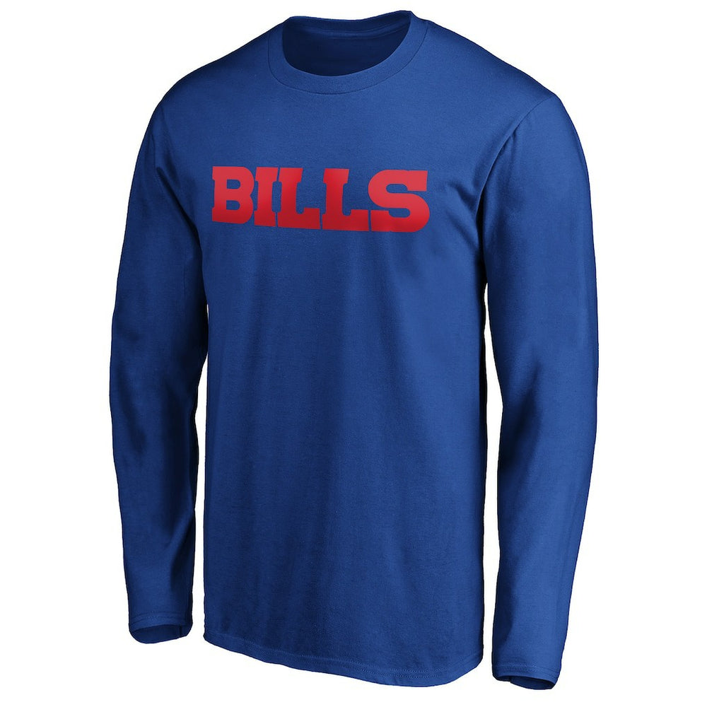 Buffalo Bills #1 Dad Long Sleeve Team Logo T-Shirt - Royal T-shirts