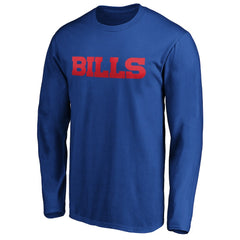 Buffalo Bills #1 Dad Long Sleeve Team Logo T-Shirt - Royal T-shirts