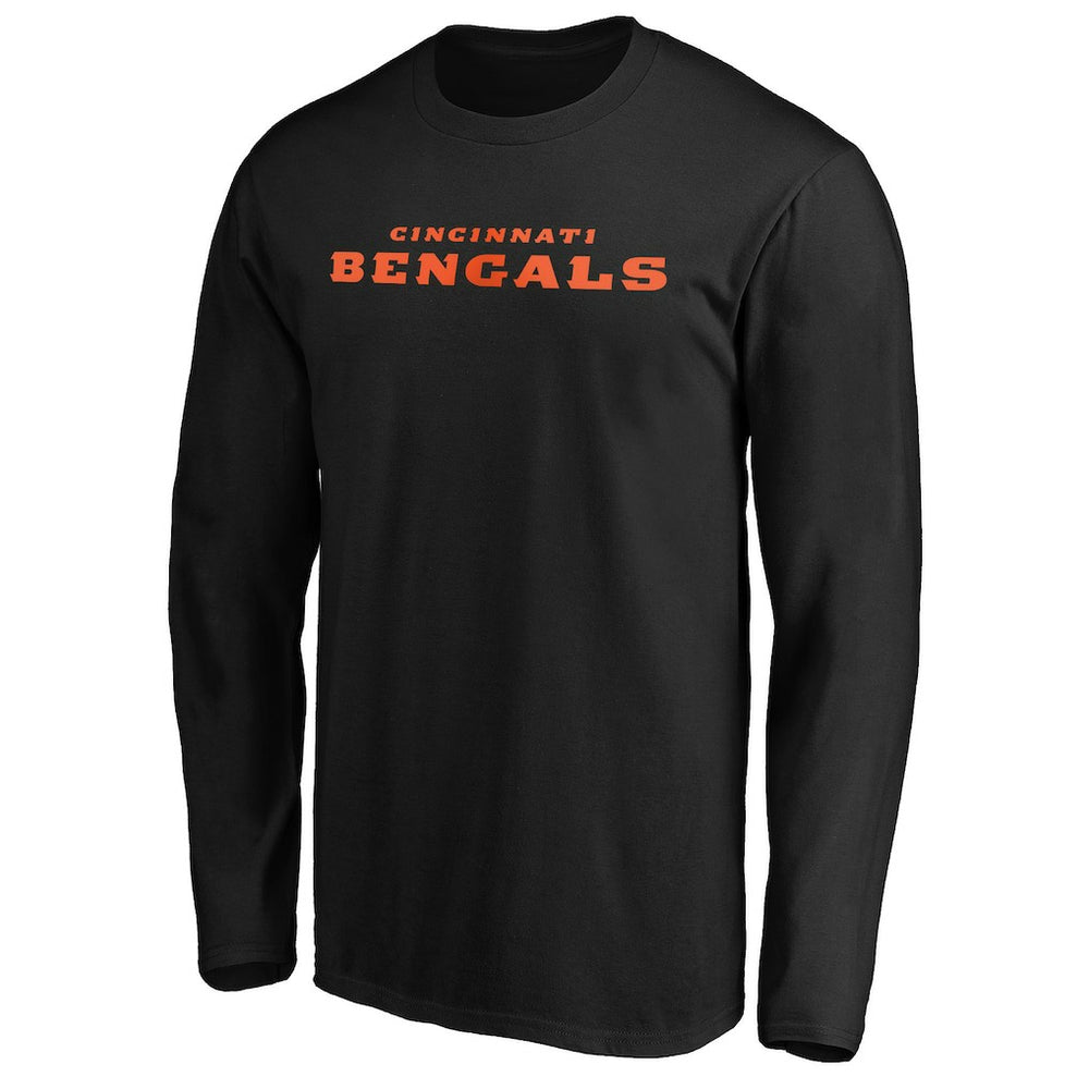 Cincinnati Bengals #1 Dad Long Sleeve Team Logo T-Shirt - Black T-shirts
