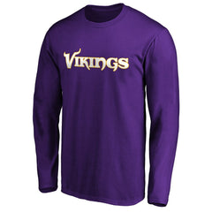 Minnesota Vikings #1 Dad Long Sleeve Team Logo T-Shirt - Purple T-shirts