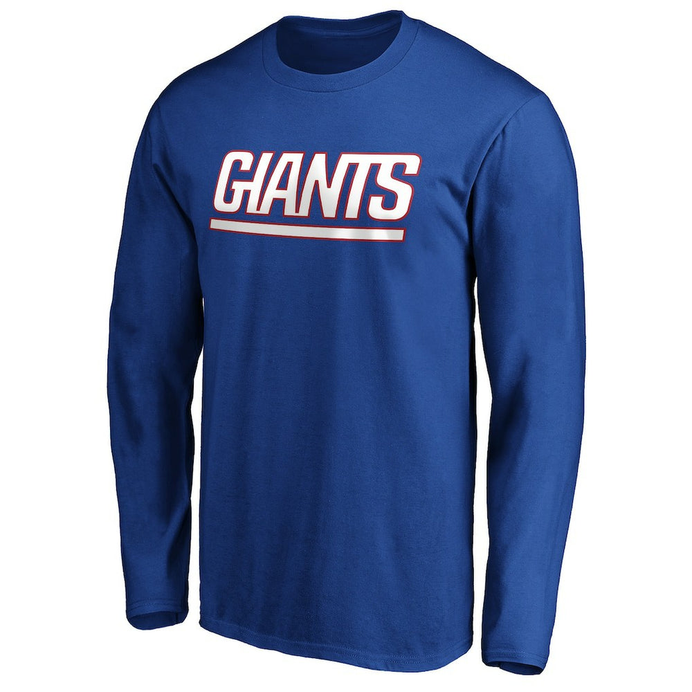 New York Giants #1 Dad Long Sleeve Team Logo T-Shirt - Royal T-shirts