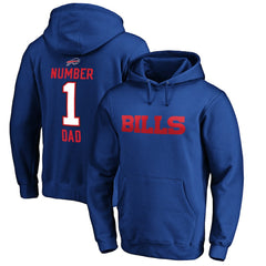 Buffalo Bills #1 Dad Pullover Hoodie - Royal Hoodies