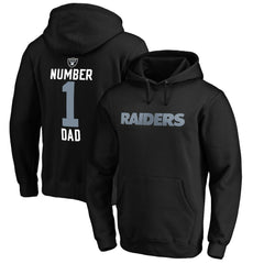 Las Vegas Raiders #1 Dad Pullover Hoodie - Black Hoodies