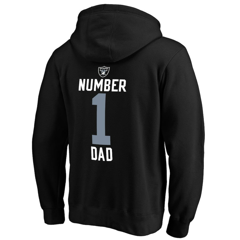 Las Vegas Raiders #1 Dad Pullover Hoodie - Black Hoodies