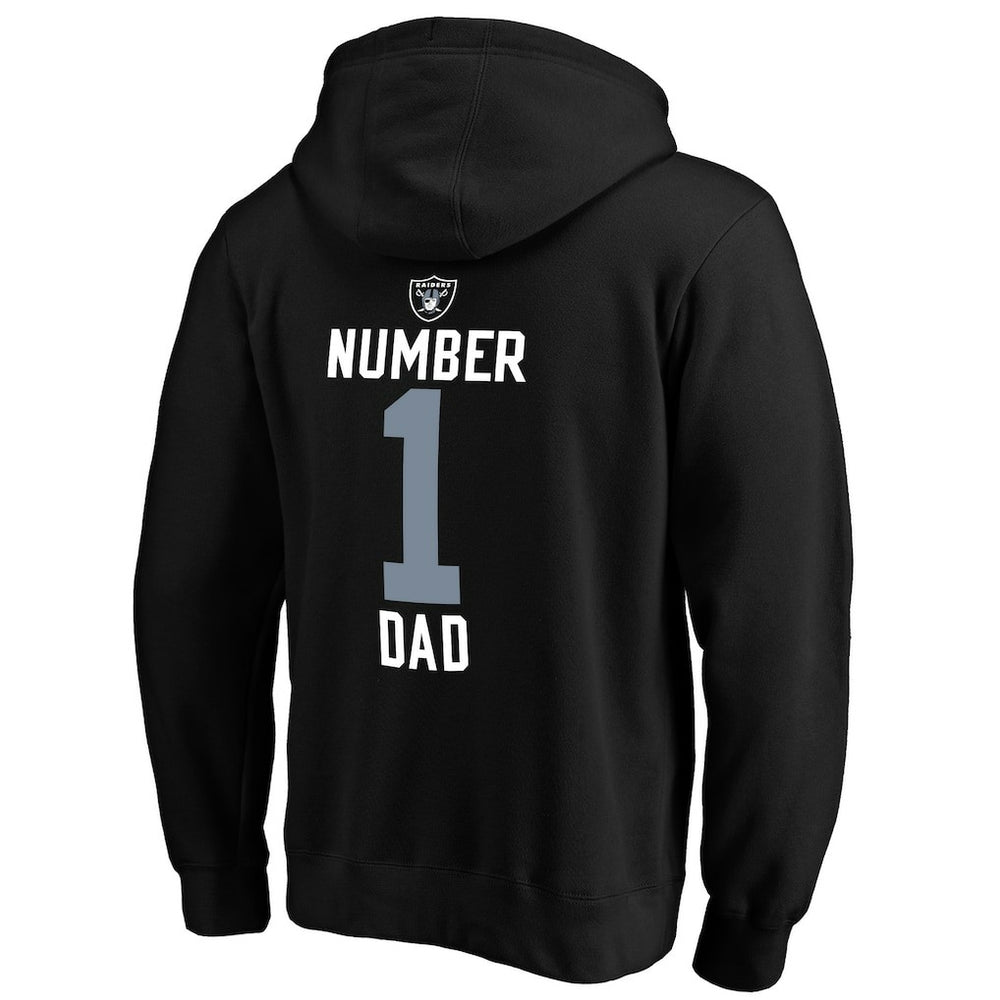 Las Vegas Raiders #1 Dad Pullover Hoodie - Black Hoodies