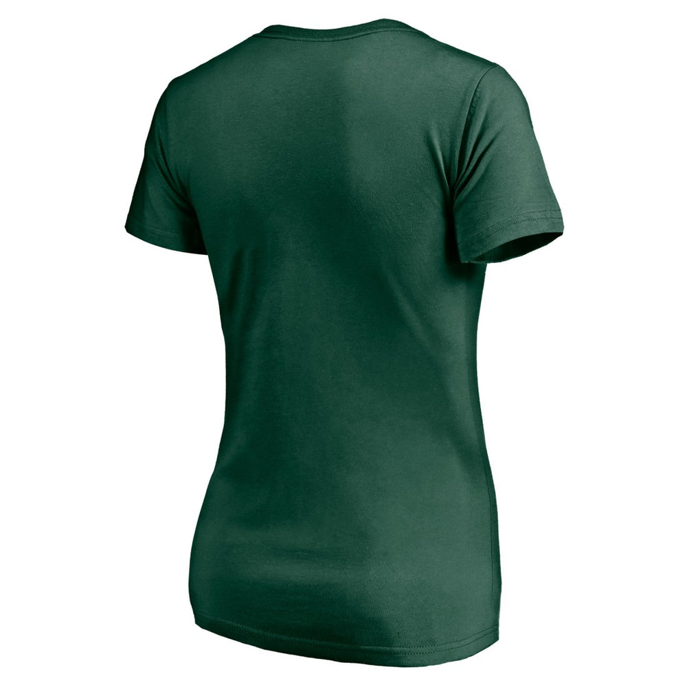 Green Bay Packers Women's Nostalgia V-Neck T-Shirt - Green T-shirts