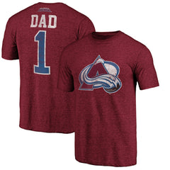 Colorado Avalanche Greatest Dad Tri-Blend T-Shirt - Burgundy | US 3990257