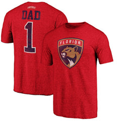 Florida Panthers Greatest Dad Tri-Blend T-Shirt - Red | US 3990262