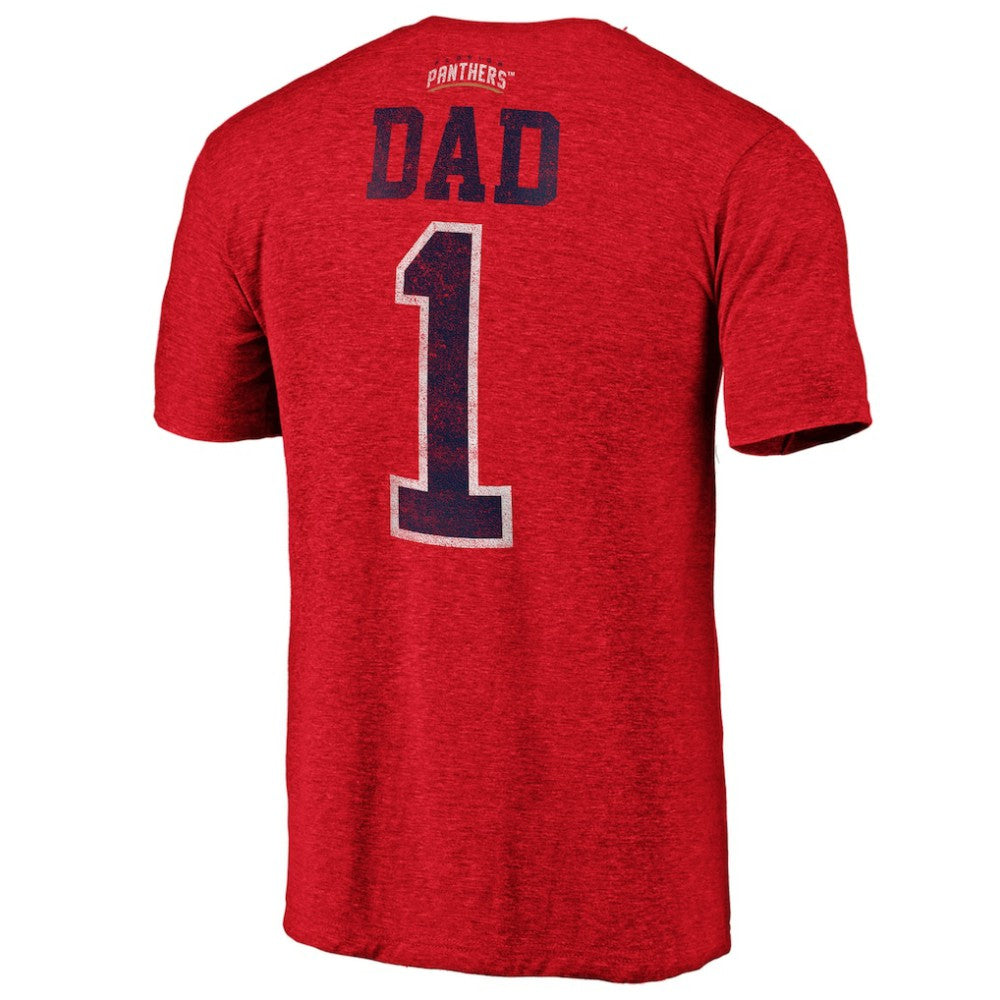 Florida Panthers Greatest Dad Tri-Blend T-Shirt - Red | US 3990262