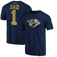 Nashville Predators Greatest Dad Tri-Blend T-Shirt - Navy | US 3990265