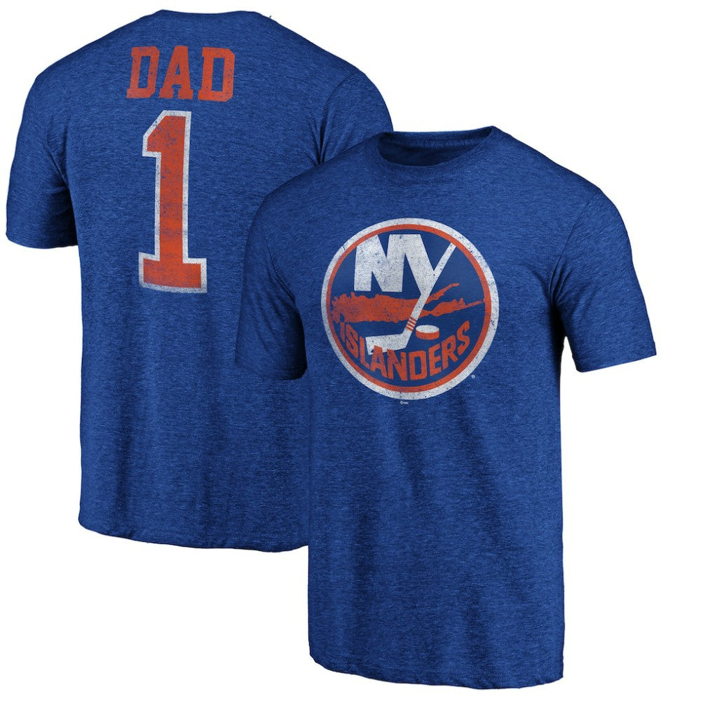 New York Islanders Greatest Dad Tri-Blend T-Shirt - Royal | US 3990267