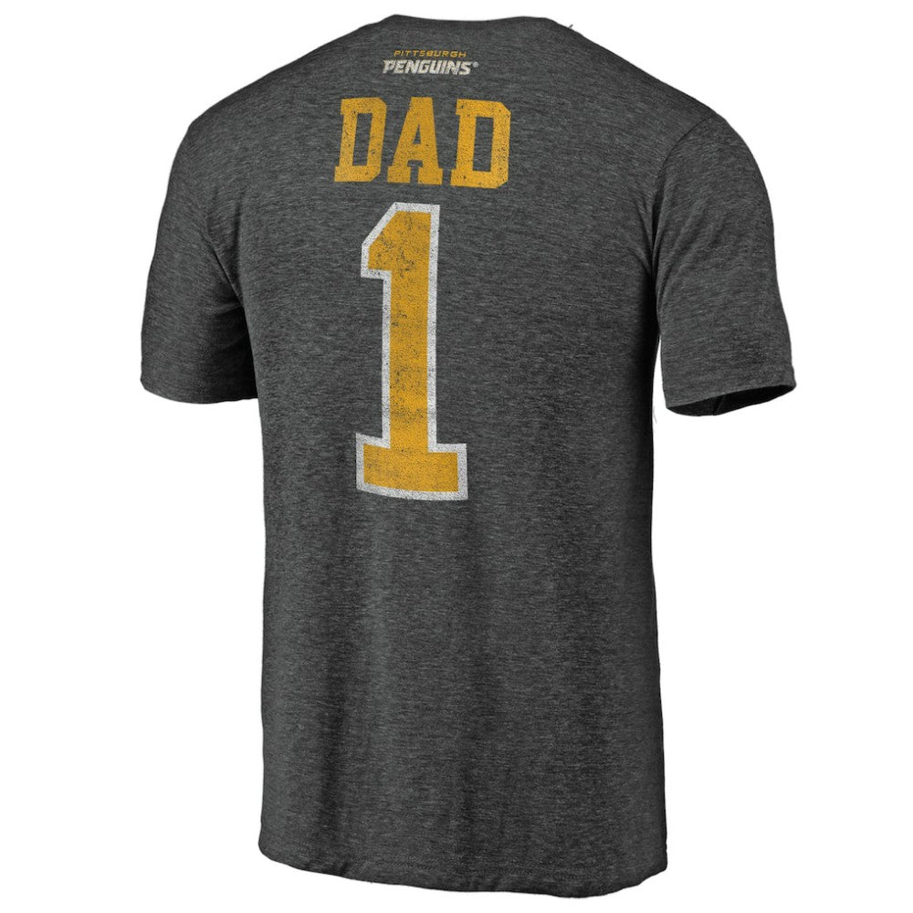 Pittsburgh Penguins Greatest Dad Tri-Blend T-Shirt - Charcoal | US 3990270
