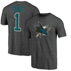 San Jose Sharks Greatest Dad Tri-Blend T-Shirt - Charcoal | US 3990271