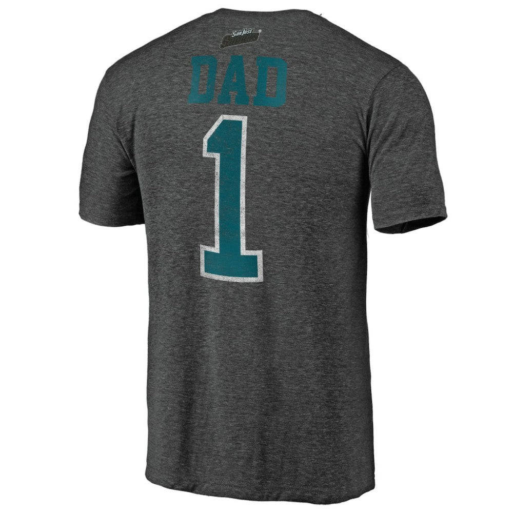 San Jose Sharks Greatest Dad Tri-Blend T-Shirt - Charcoal | US 3990271