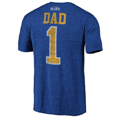 St. Louis Blues Greatest Dad Tri-Blend T-Shirt - Blue | US 3990272